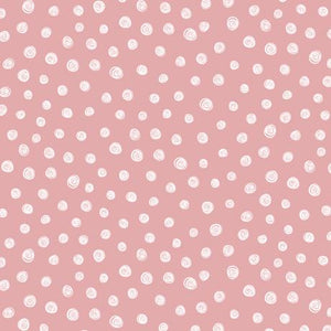 Poly Jersey Knit Dots Pink