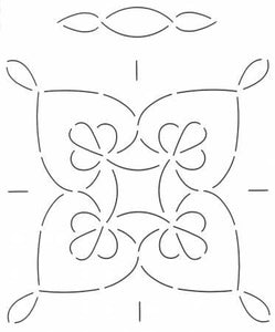 Quilt Stencil Double Wedding Ring 11"