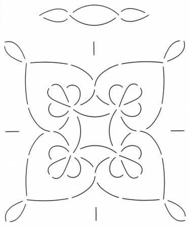Quilt Stencil Double Wedding Ring 11