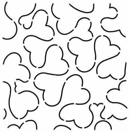 Quilt Stencil Heart Stipple