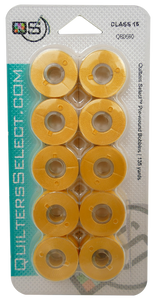 Quilters Select Bobbins 10 Blonde 0560
