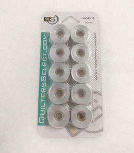 Quilters Select Bobbins 10 Light Gray 0483 Size L