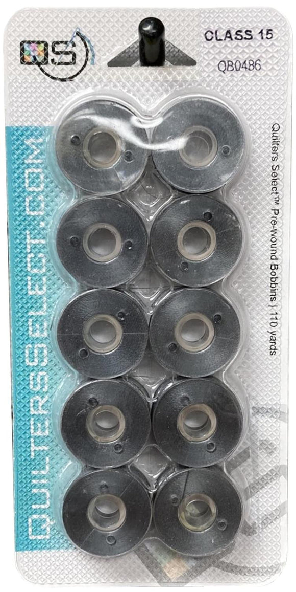 Quilters Select Bobbins 10 Slate Gray 0486