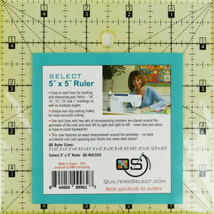 Quilters Select Quilting Ruler 5" x 5"