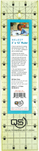 Quilter's Select Quilting Ruler 3" x 12"