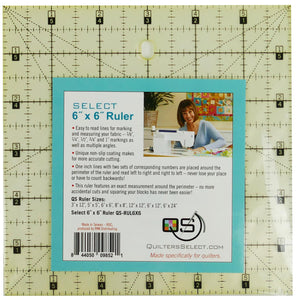 Quilter's Select Quilting Ruler 6" x 6"