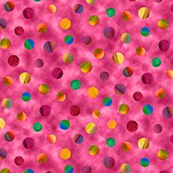Rainbow Rose Dots Pink