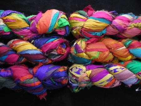 Recycled Silk Sari Ribbon 45 - 50 yards