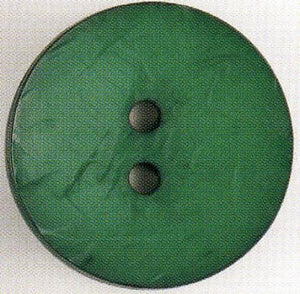 Round Polyamide Button 2 3/8 Inch Dark Green