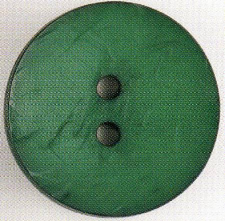 Round Polyamide Button 2 3/8 Inch Dark Green