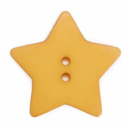 School Yellow 1-1/8in 2 Hole Star Button