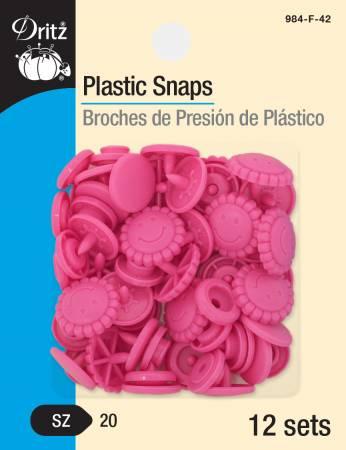 Snaps Plastic Hot Pink Flower