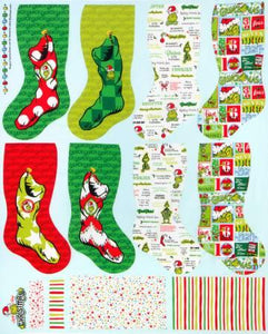 Stockings Panel Holiday Dr. Seuss