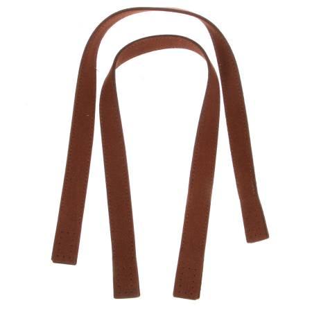 Suedette 20in Bag Handles With Attachments Brown
