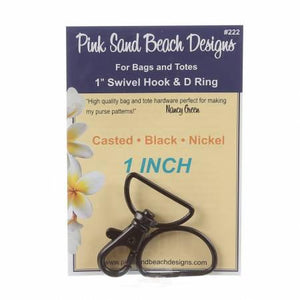 Swivel Hook and D Ring - Black Nickel 1 Inch