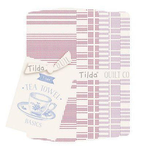 Tea Towel Basics FQB Red/Plum