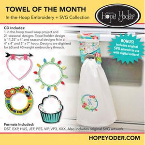 Towel of the Month Embroidery Designs