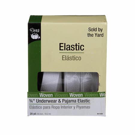 White Knit Elastic 3/4