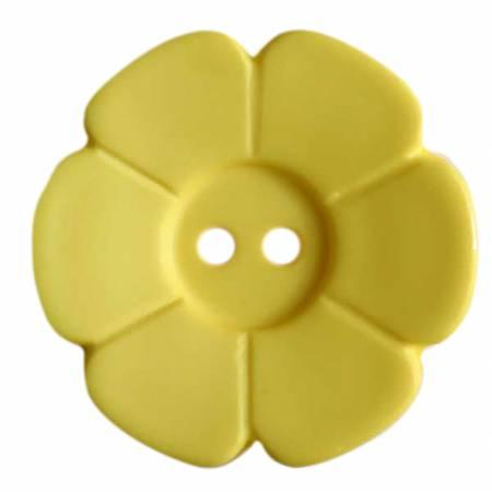 Yellow 1-1/8 Inch 2 Hole Flower Button