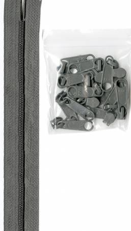 Zipper by the Yard Pewter